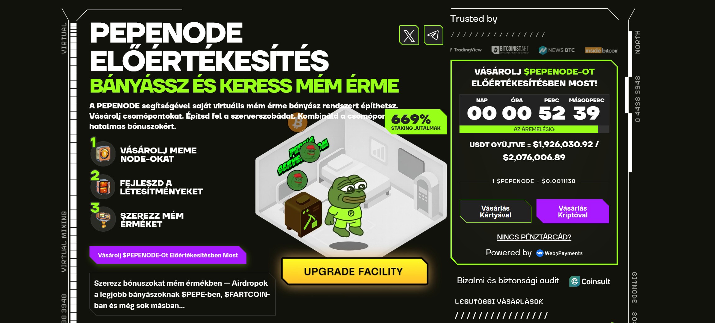 PEPENODE előértékesítés