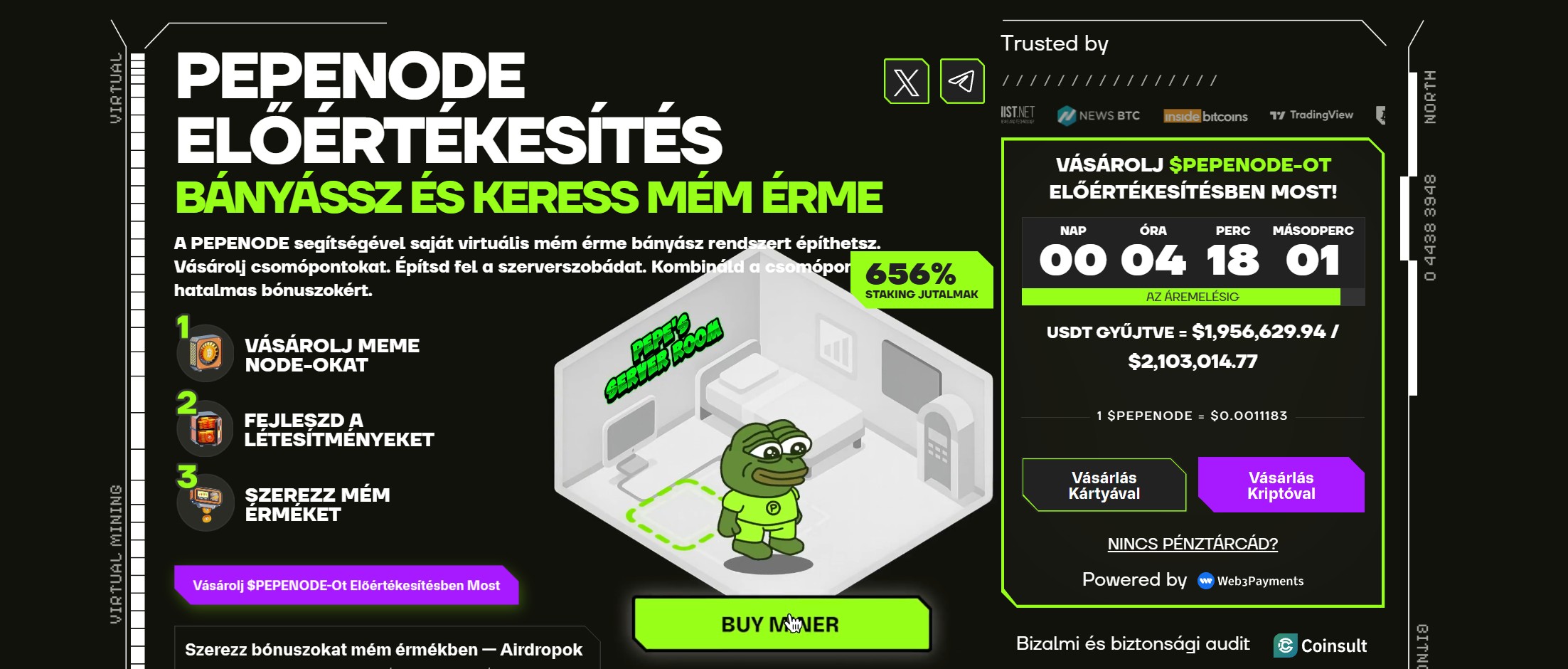 PEPENODE előértékesítés