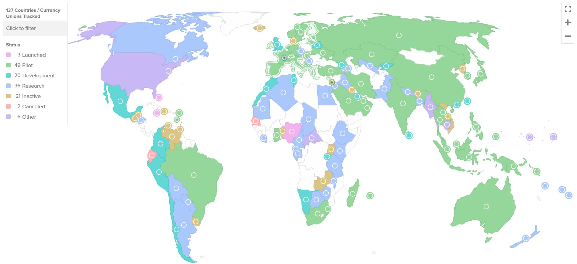 CDBC globális helyzete │ Forrás: The Atlantic Council