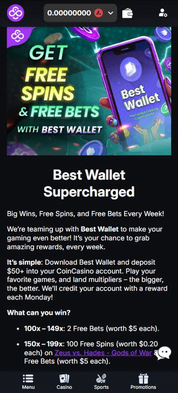 coincasino mobil