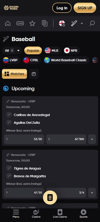 golden panda mobil fogadas