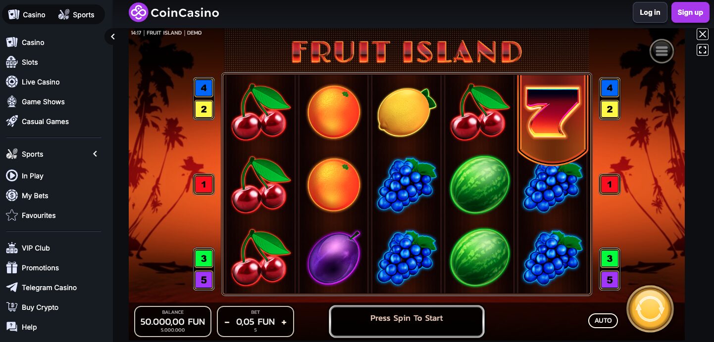 coincasino gyumolcsos nyerogep