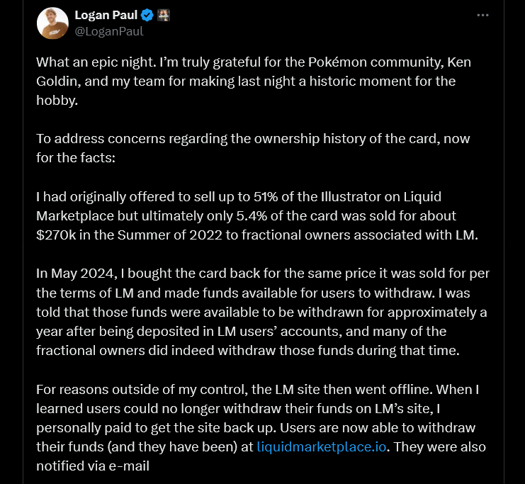 Logan Paul pokémon kártya