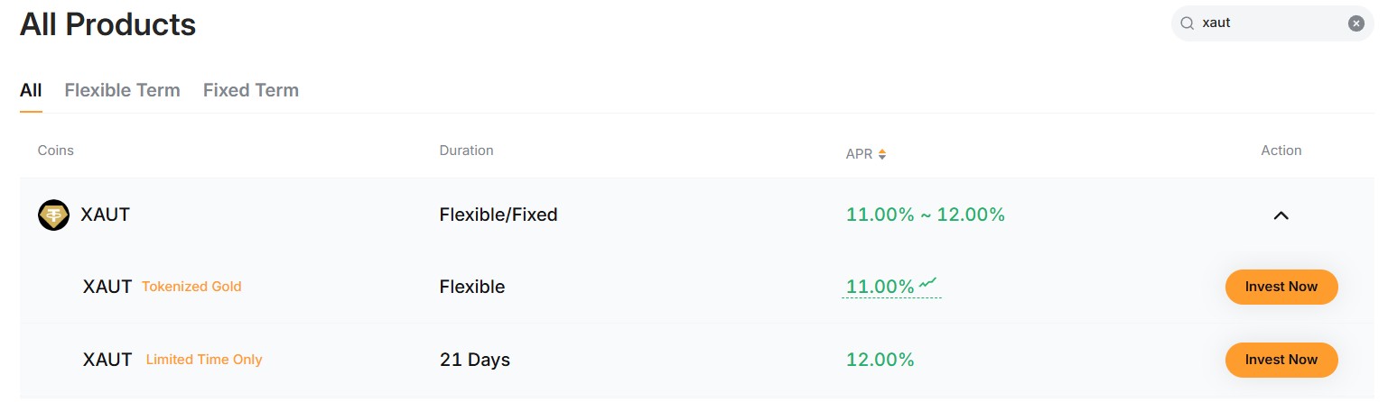 A platform által kínált hozamok az egyes konstrukciókban – Forrás: Bybit