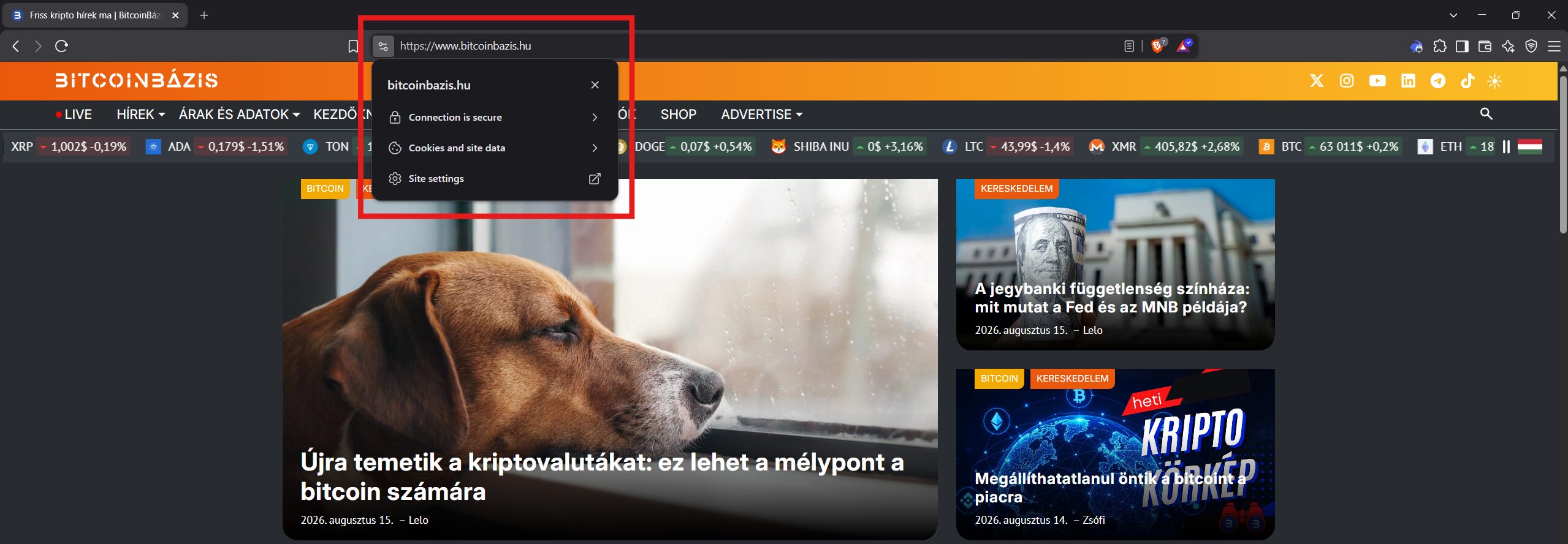 A Bitcoinbázison működő HTTPS protokoll
